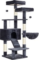 Luxe Krabpaal Frona - 50x45x142cm - Voor Katten - Zwart - Zachte Kattenmand - Hangmat - Kattenspeelgoed - Geschikt voor kleine en grote kittens