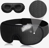 Luxe Slaapmasker - 100% Verduisterend - 3D Ademend Traagschuim - Mannen - Vrouwen - Zwart - Vakantie - Vliegtuig