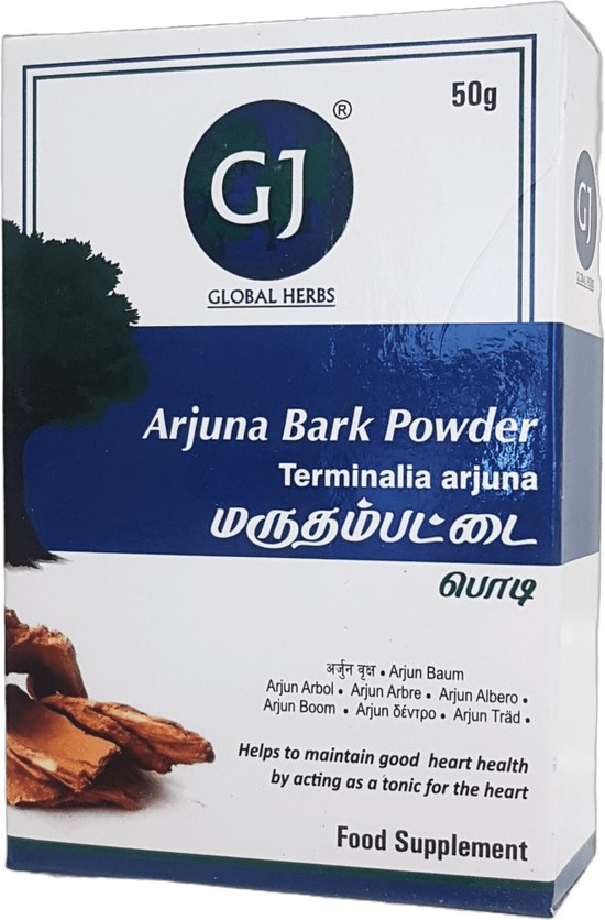 GJ Global Herbs Arjuna Schors Poeder Hart Supplement