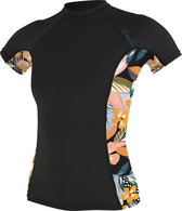 O'Neill Dames Korte Mouwen Lycra Vest Met Zijprint - Black
