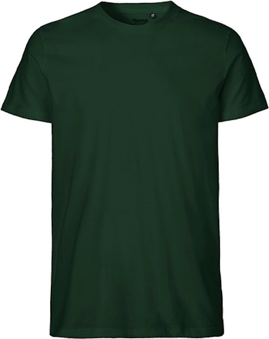 Fairtrade Men´s Fit T-Shirt met ronde hals Bottle Green - L