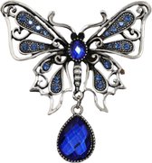 Broche- Vlinder- Blauw- speld- Charme Bijoux