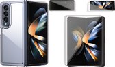 Hoesje geschikt voor Samsung Galaxy Z Fold 4 - 2x Screen Protector FlexGuard - Back Cover Case NaturalGuard Transparant & Screenprotector