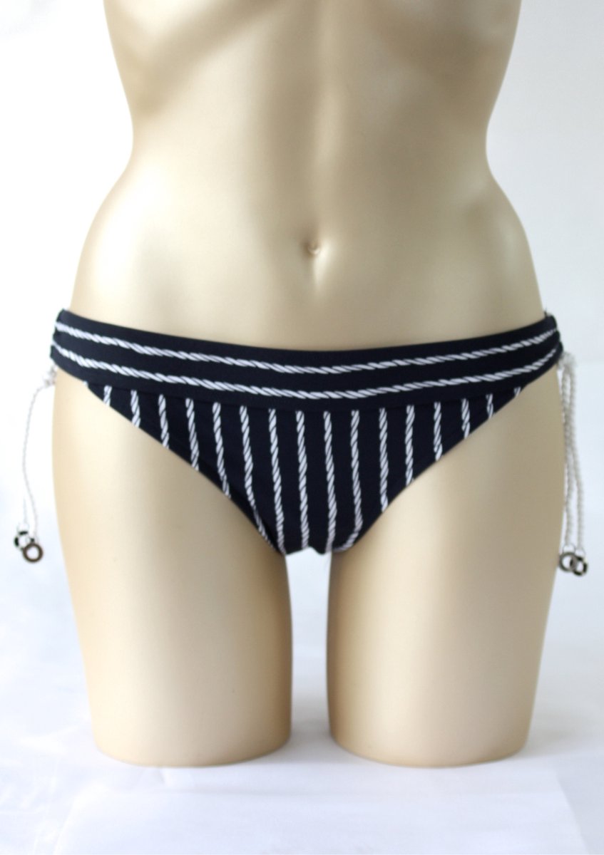 Seafolly -Coastline Separates- donderblauw/wit gestreept- bikinislip - maat 38 / M