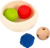 Afbeelding van het spelletje Mandje met tactiele ballen | Educo | Educatief speelgoed 1 jaar | Houten speelgoed | Sensorisch speelgoed | Motoriek