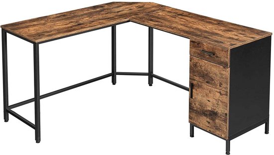 Rootz Desk - Hoekbureau - Werktafel - Kantoortafel - Bureaus - 137 x 150 x 75 cm (LxBxH)