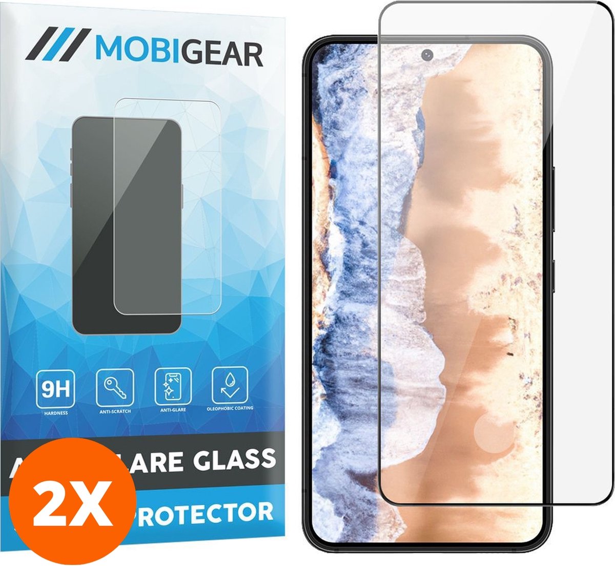 Mobigear Screenprotector geschikt voor Samsung Galaxy S23 Plus Glazen | Mobigear Premium Screenprotector - Case Friendly - Zwart (2-Pack)