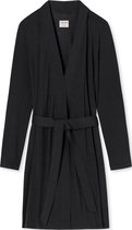 SCHIESSER Essentials badjas - dames kamerjas modal zwart - Maat: L