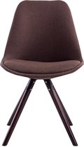 Vergaderstoel Giva - Stoel bruin - Met rugleuning - Bezoekersstoel - Zithoogte 48cm