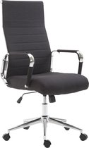 Luxe Bureaustoel Iris XL - Stof - Zwart - Op wielen - Ergonomische bureaustoel - Voor volwassenen - In hoogte verstelbaar