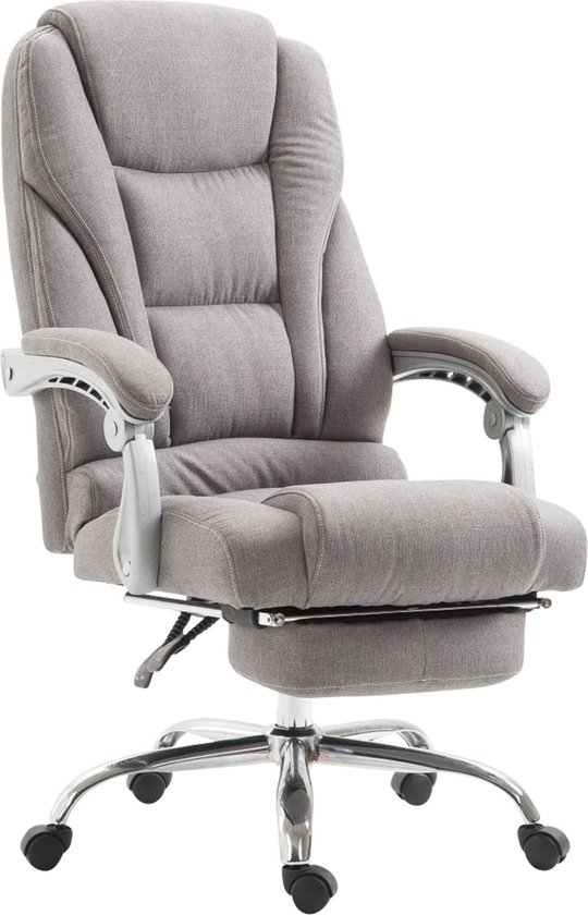 Chaise de bureau Giusi - Gris clair - Sur roulettes - Chaise de bureau  ergonomique -... | bol