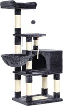 Luxe Krabpaal Sawda - Voor Katten - 138cm - Zwart - Zachte Kattenmand Hangmat - Kattenspeelgoed - Geschikt voor kleine kittens- moederdag cadeautje