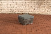 Voetenbank loungeset deluxe - Voor buiten - Kruk - Poef - Tuin - Grijs - 59x59x30cm