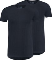 RJ Bodywear Everyday Maastricht T-shirt (2-pack) - heren T-shirt met O-hals - donkerblauw - Maat: S
