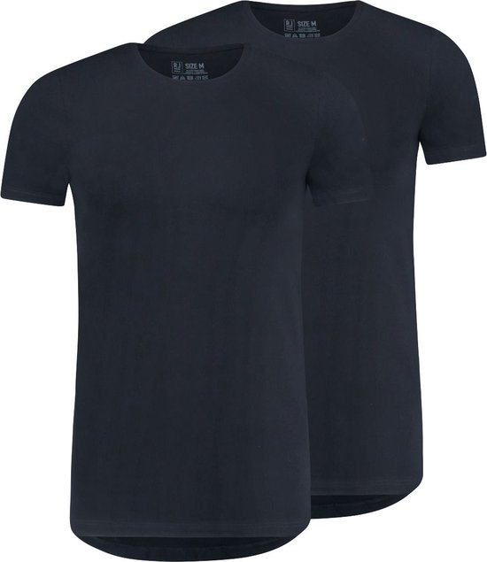 RJ Bodywear Everyday Maastricht T-shirt (2-pack) - heren T-shirt met O-hals - donkerblauw - Maat: S