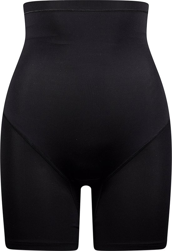 RJ Bodywear Pure Color Shape dames shape long slip (1-pack) - zwart - Maat: 3XL