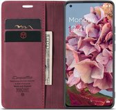 CaseMe 013 OnePlus 11 Hoesje Book Case met Pasjeshouder Rood
