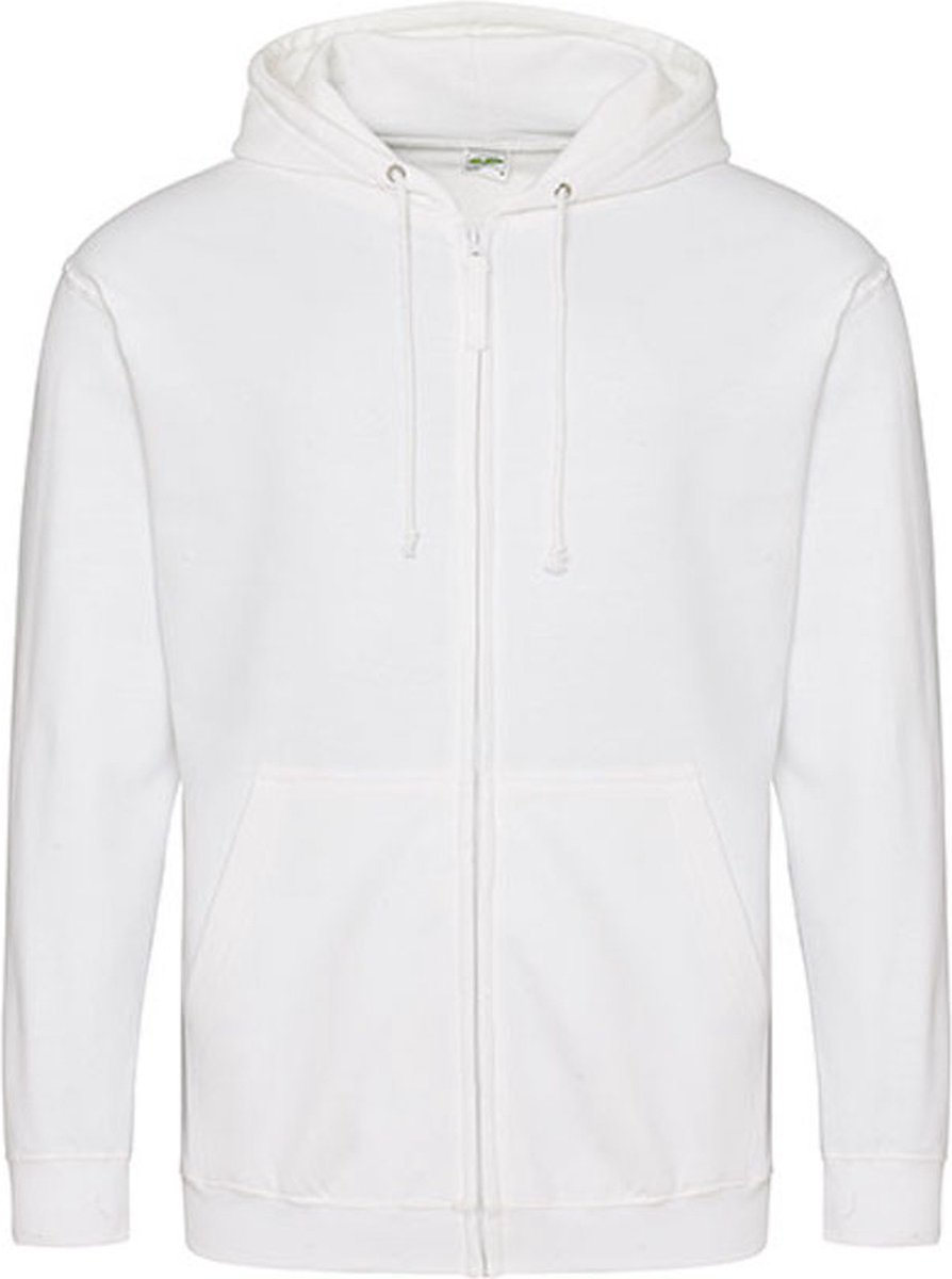 Vegan Hoodie met ritssluiting en capuchon Arctic Wit