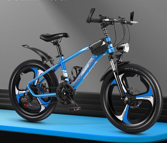 Kinderfiets pastel blauw met zijwieltjes 16 inch | Handremmen | Jongens | Meisje | Cadeau | Sinterklaas | Kerst | Verjaardag | Peuter | Kleuter | Driewieler | Gepersonaliseerd