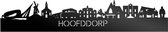 Skyline Hoofddorp Zwart Glanzend - 100 cm - Woondecoratie - Wanddecoratie - Meer steden beschikbaar - Woonkamer idee - City Art - Steden kunst - Cadeau voor hem - Cadeau voor haar - Jubileum - Trouwerij - WoodWideCities