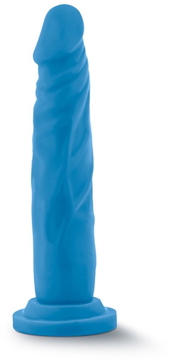 Goedkoopste Blush - Neon dildo 19 cm dual density - Blauw