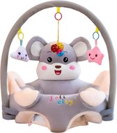 AdomniaGoods - Baby zitkussen - Baby zitstoel - Baby zitje - kinderstoel - Baby zitzak - Babyspeelgoed - Grijs