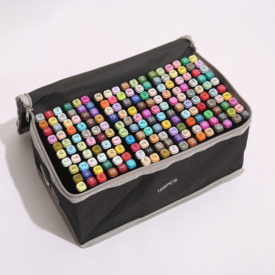 Twinmarkers 168 stuks – Professionele alcohol markers – Dubbelzijdige dual tip markers – markeerstiften