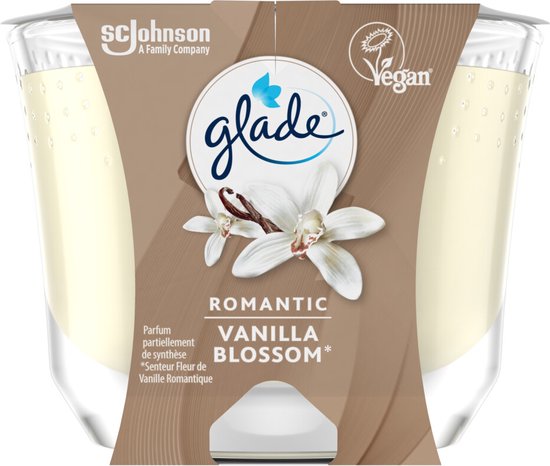 Glade Bougie Parfumée Vegan Romantique Fleur de Vanille 224 gr