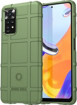 Xiaomi Redmi Note 12 Pro 4G Hoesje - Rugged Shield TPU Gelcase - Groen - GSM Hoesje - Telefoonhoesje Geschikt Voor Xiaomi Redmi Note 12 Pro 4G