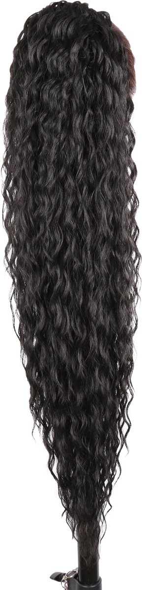 Miss Ponytails - Waterwave ponytail extentions - 28 inch - Zwart 1B - Hair extentions - Haarverlenging