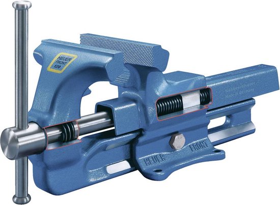 Schroefklembankschroef, 45 mm bekhoogte, 150 mm bekbreedte, tafelbankschroef, max. klemkracht 29 KN, werkbankbankschroef, draaibare bankschroef van staal, accessoires voor CNC-machinegereedschappen | NL