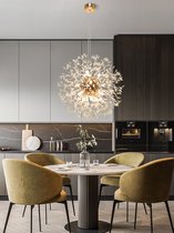12 Koppen Vuurwerk Hanglamp - Kroonluchter 55 cm - Goud - Keuken of Huiskamer - Vintage Look - Moderne Hanglamp - Plafondlamp