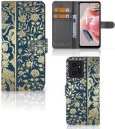 Portefeuille Livre Xiaomi Redmi Note 12 4G Coque Téléphone Fleurs beiges