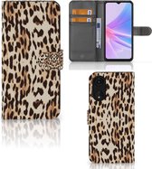 Book Cover OPPO A78 5G | A58 5G Smartphone Hoesje Leopard