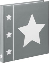 Album photo Jumbo avec 60 pages, pour 240 photos au format 10x15, motif étoile, 30 x 30 cm, livre photo XL gris