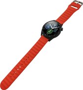 Mobigear - Watch bandje geschikt voor Amazfit BIP 3 Bandje Flexibel Siliconen Gespsluiting | Mobigear Color - Rood