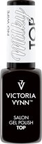 Nieuw! Victoria Vynn – Top Coat Secret Milky White No Wipe 8 ml - glanzende witte topcoat - hoogglans - gellak - gelpolish - gel - lak - polish - gelnagels - nagels - manicure - nagelverzorging - nagelstyliste - uv / led - nagelstylist - callance