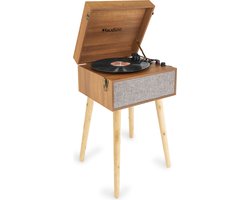 Platenspeler op poten - Audizio Fremont - Retro platenspeler met meubel - Met Bluetooth - Houtlook