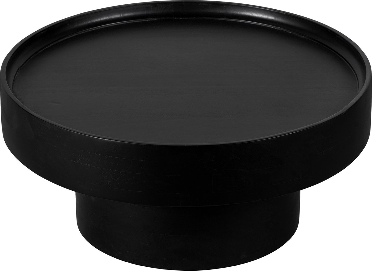 Lewis & Loft Salontafel Luus - FSC® mangohout – Rond ⌀80– Zwart