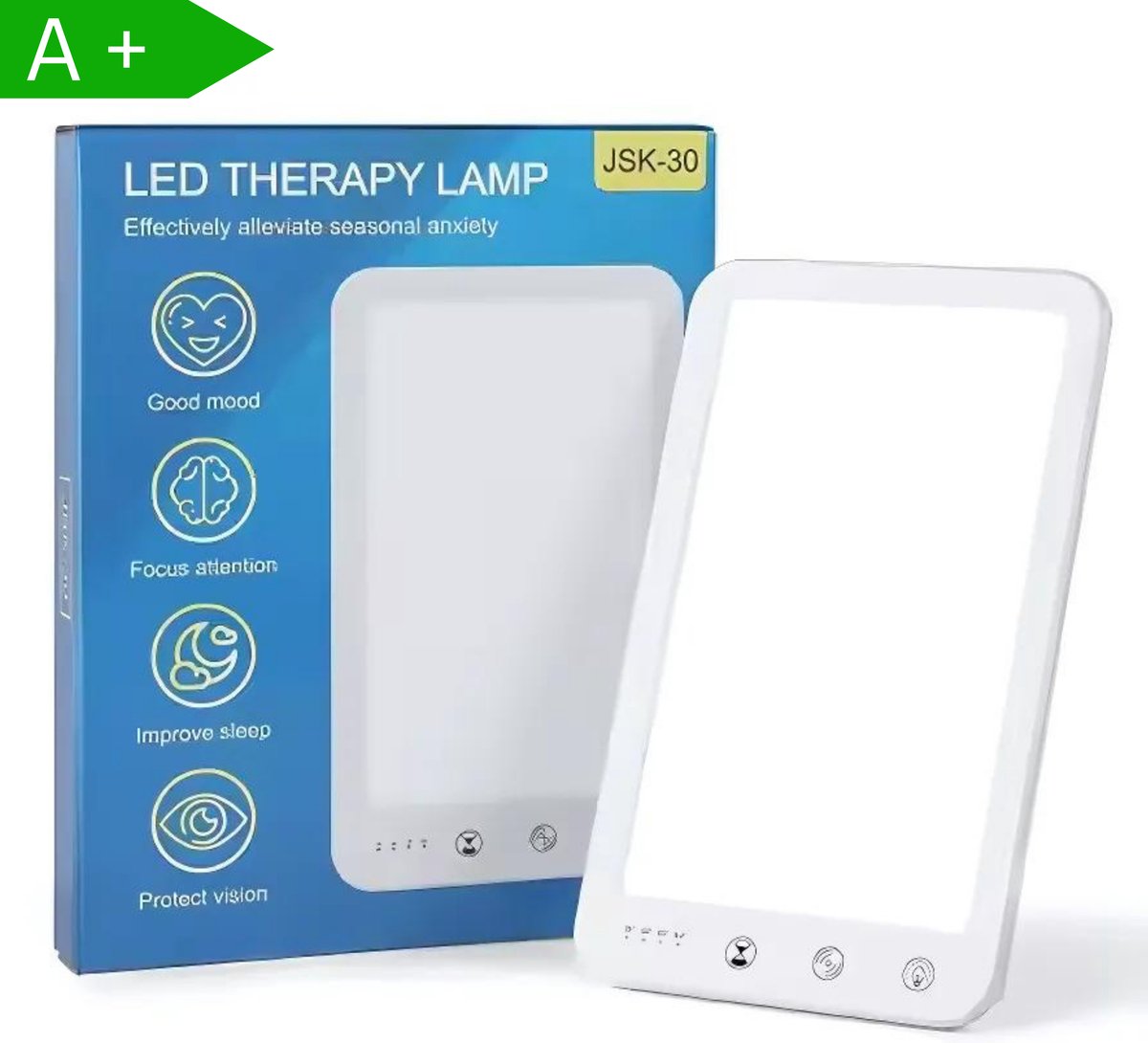 Bol.com Daglichtlamp 10000 LUX - Lichttherapie lamp - SAD Lamp - 24x15cm aanbieding