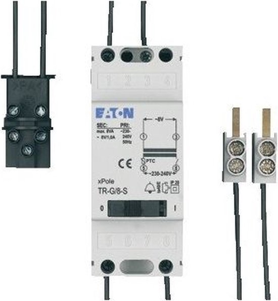 Eaton Beltransformator + Schakelaar - 1A 230/8V - TR-G/8-S FL