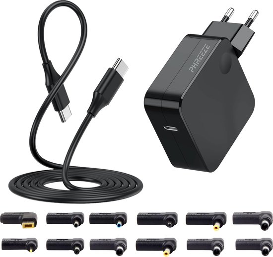 Universele Laptop Oplader 45W - 65W - 90W - Adapter - 1 Meter - Lader Geschikt voor USB-C - Samsung - Asus - HP - NEC - Acer - Toshiba - Dell - Sony - Liteon Voedingsadapter Lader