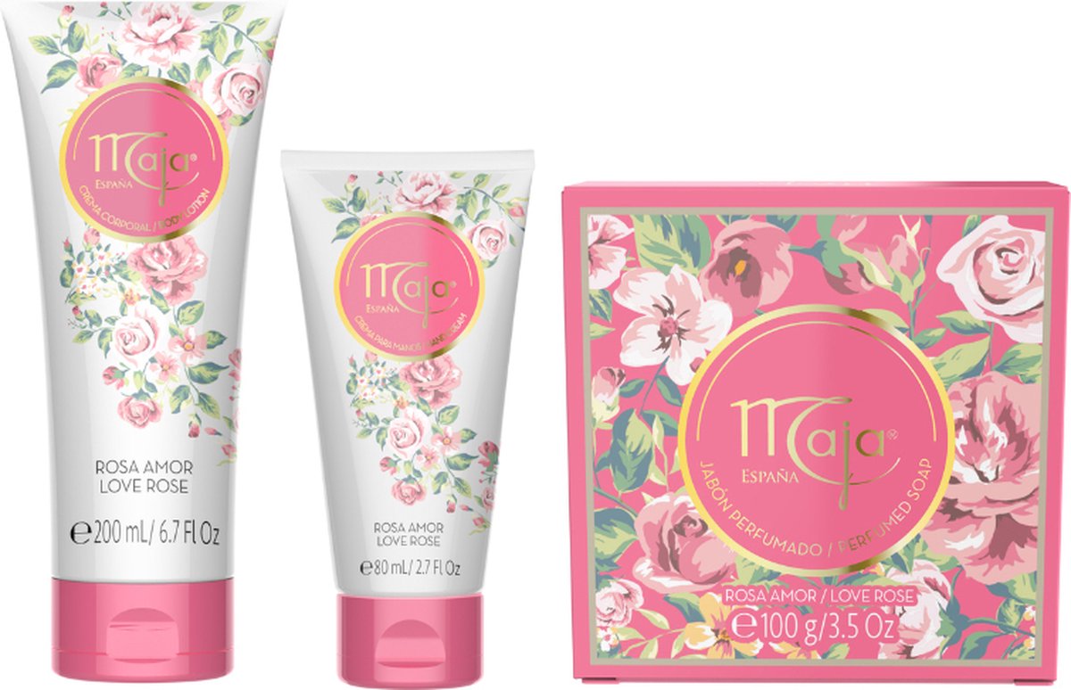 Goedkoopste Maja Cadeauset Love Rose Body - Maja Love Rose Zeep - Maja Love Rose Handcreme - Maja Love Rose Body Lotion