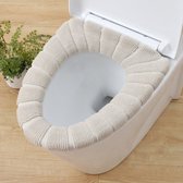 Youesedew Warme en comfortabele toiletbrilhoes voor het hele gezin, dikke wc -brilhoes, voor het hele seizoen, eenvoudige en wasbare installatie (1 grijs