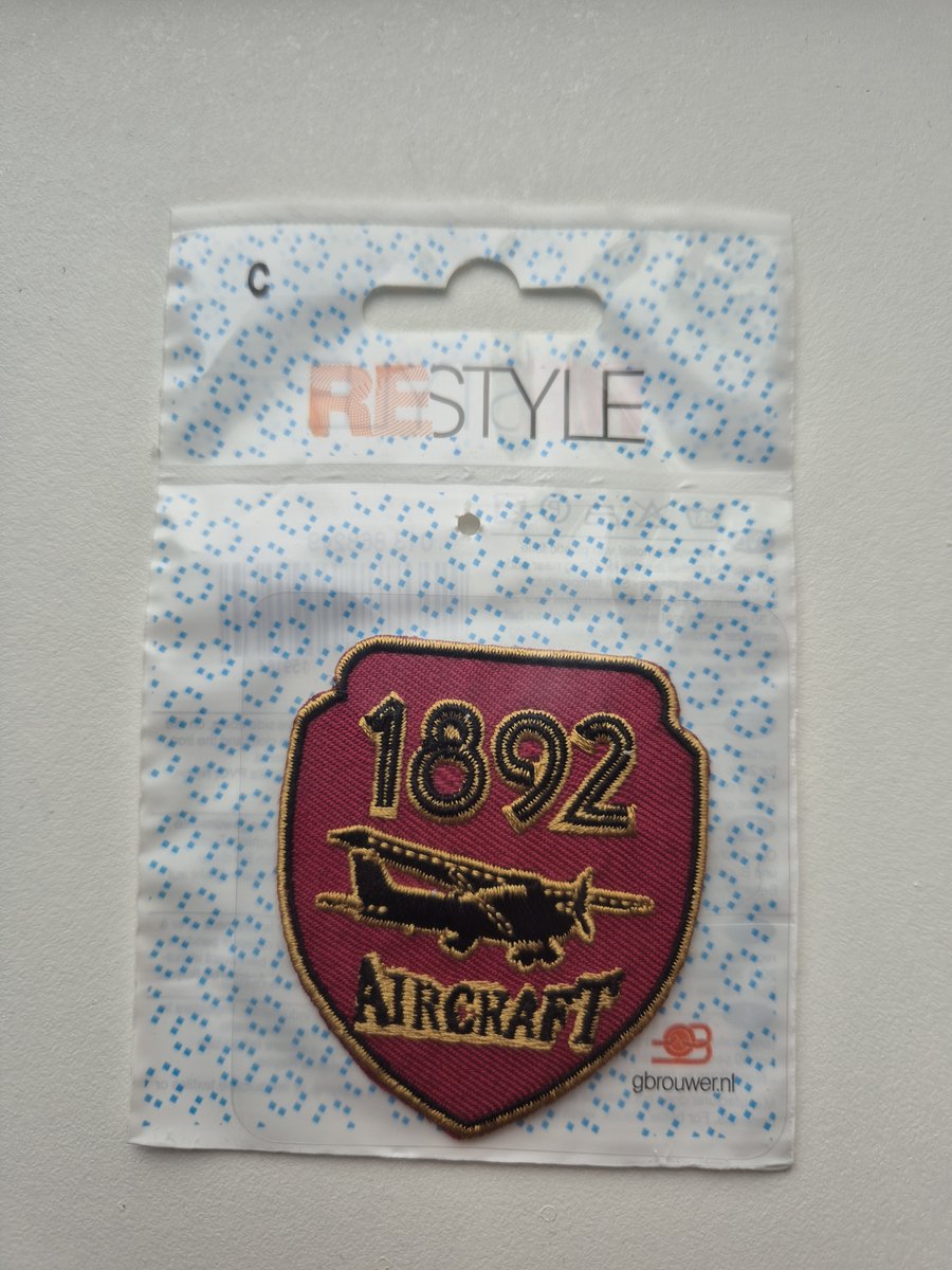 Restyle strijkapplicatie '1892 aircraft'