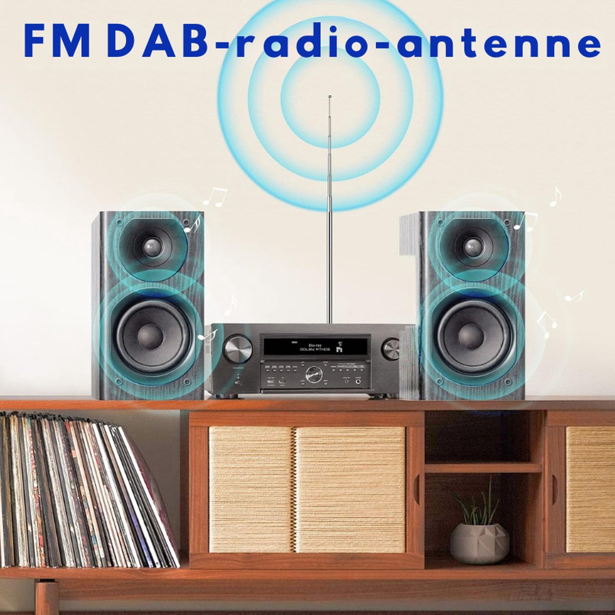 TechniSat DigiFlex TT6 DAB en FM antenne met magneetvoet | Radio antennes DAB | De