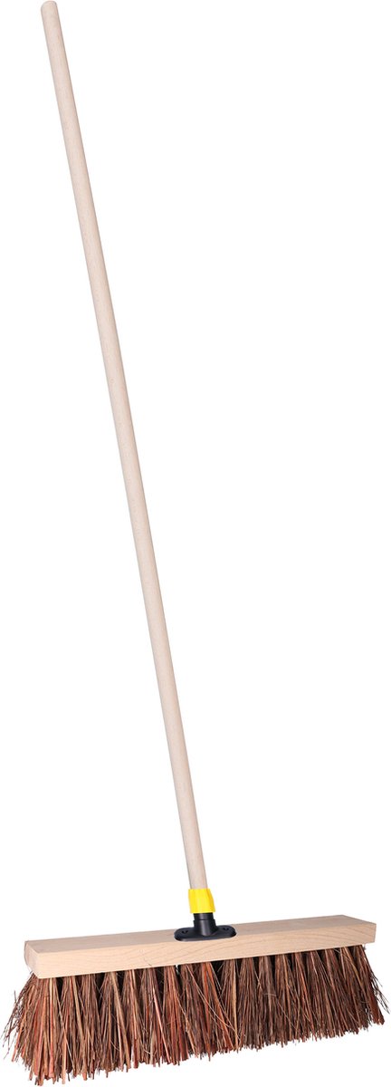 Goedkoopste Brumag Straatbezem THOR voor harde ondergrond - Harde bezemkop van 40 cm breed - Houten steel 139 cm