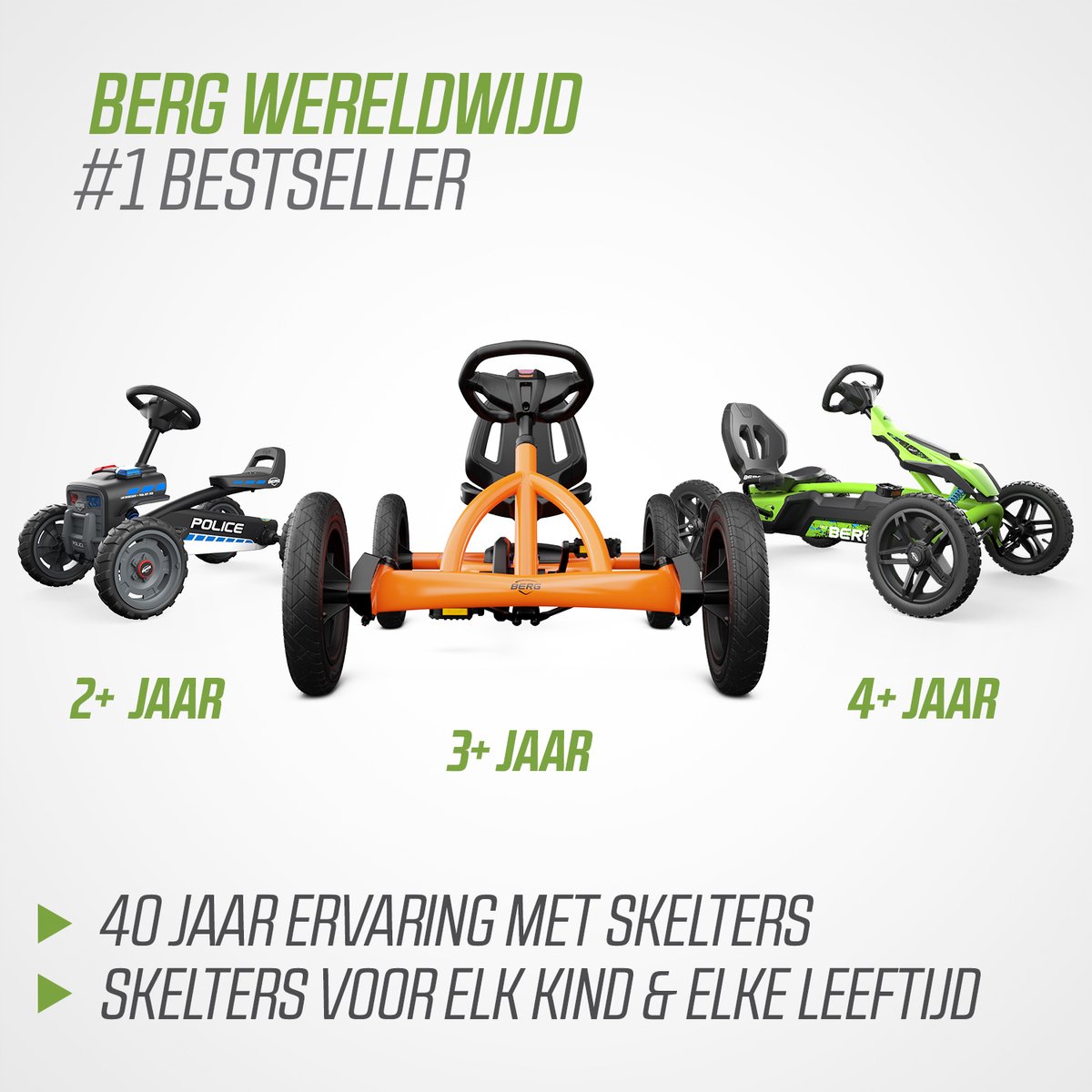 BERG Buddy Jeep® Wrangler Skelter - 3+ Jaar - Verstelbare Stoel - Vrijloopautomaat - Officieel licentiemodel - Groen — afbeelding 7