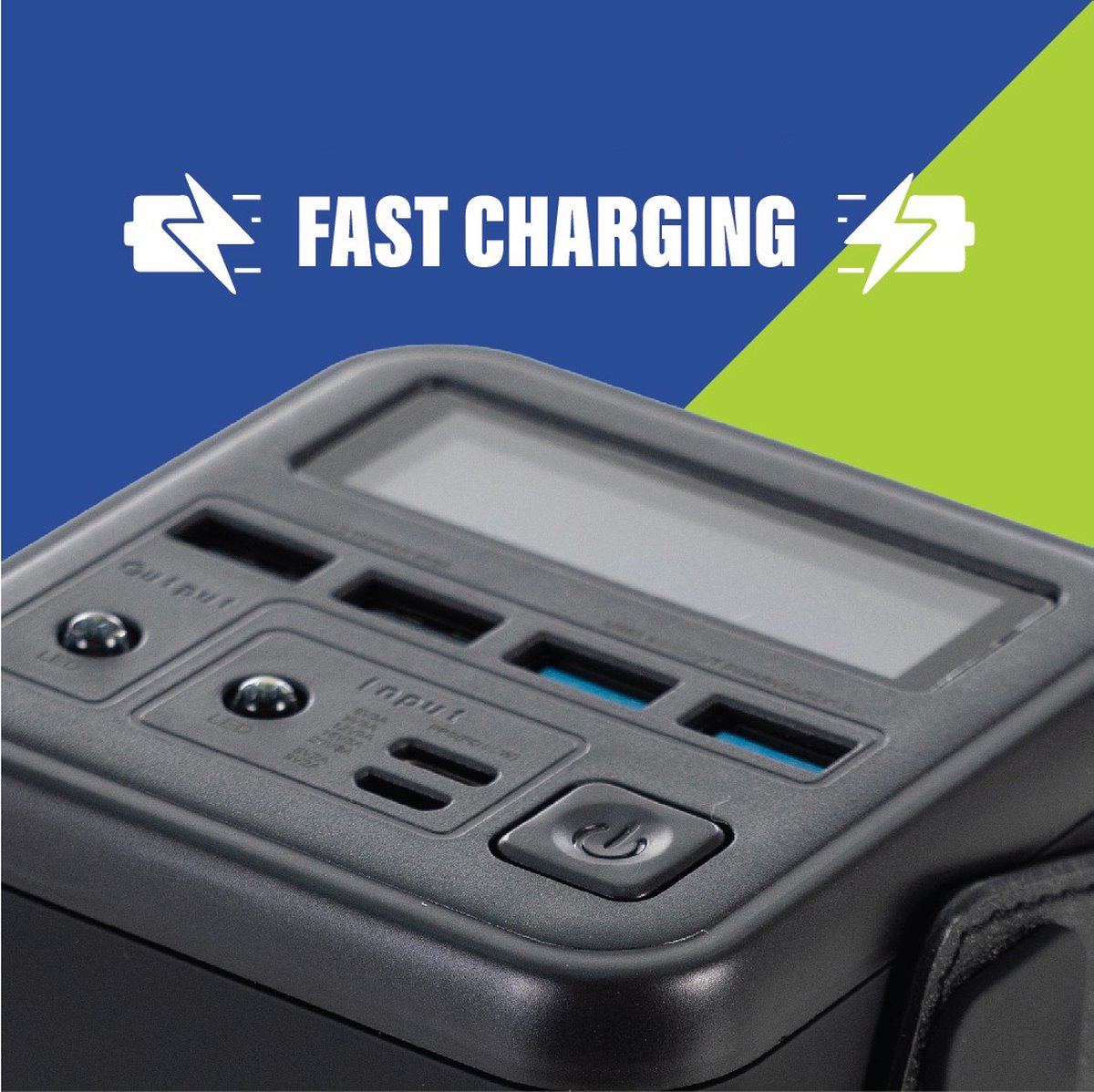 100W Powerbank 60000 mAh met LED Display - afbeelding 3