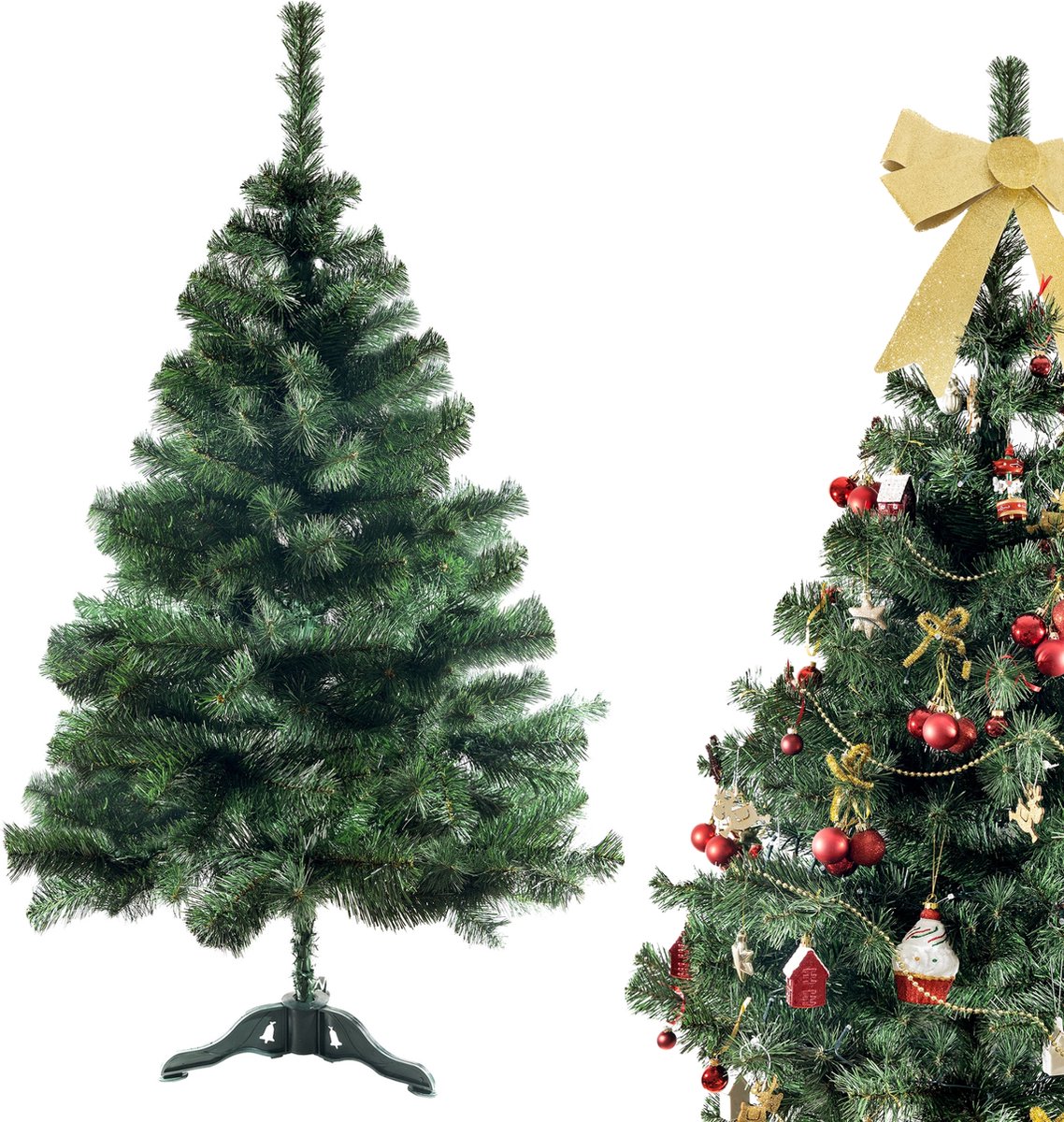 Creative Home Realistische Kunstmatige Kerstboom Fir Xmas Tree | Afmeting: 150 cm | Feestdagdecor | Diepgroene Dichte Takken Stabiele Stand | Binnen & Buiten